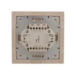 Переключатель проходной 1-кл. СП Rain IP20 крем. LEZARD 703-0303-105