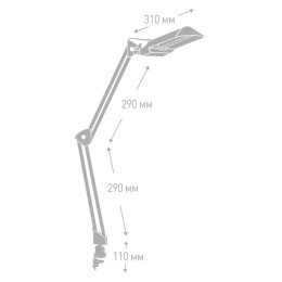 Светильник KD-017C настол. струбцина 230В 11Вт КЛЛ 2G7 бел. Camelion 3279
