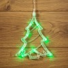 Фигура светодиодная "Елочка" 190х160х10мм 8LED зел. 1Вт 4.5В IP20 на присоске с подвесом элементы пи