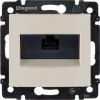 Розетка компьютерная 1-м СП Valena RJ45 кат.5E UTP на винтах механизм сл. кость Leg 774138