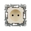 Розетка 1-м СП Etika 16А IP31 250В 2P без заземл. защ. шторки немецк. стандарт винтов. клеммы механи