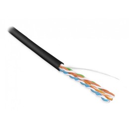 Кабель витая пара U/UTP кат.5E 4 пары 24 AWG ОЖ solid LSZH нг(С)-HF UUTP4-C5E-S24-IN-LSZH-BK-305 чер