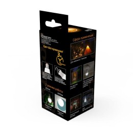 Лампа светодиодная Black 10Вт A60 грушевидная 3000К тепл. бел. E27 640лм аккум. Li-Ion GAUSS 1024021