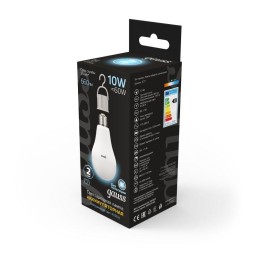 Лампа светодиодная Black 10Вт A60 грушевидная 4100К нейтр. бел. E27 660лм аккум. Li-Ion GAUSS 102402