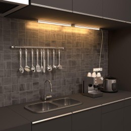 Светильник светодиодный Black 10Вт 3000К IP20 700лм 170-264В 561х22х38мм ДВО линейный накладной бел.