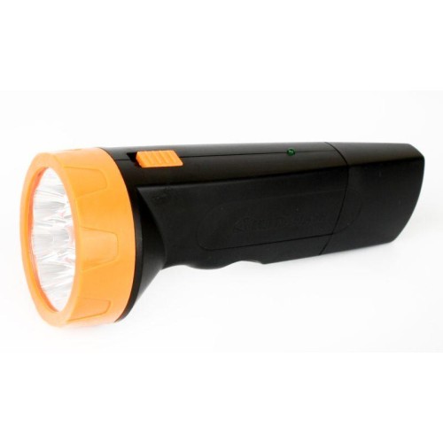 Фонарь аккумуляторный LED3829 9LED аккум. SLA 220В пластик. черн./желт. (кор.) Ultraflash 11240