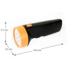 Фонарь аккумуляторный LED3829 9LED аккум. SLA 220В пластик. черн./желт. (кор.) Ultraflash 11240