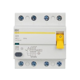 Выключатель дифференциального тока (УЗО) 4п 32А 30мА тип AC ВД1-63 KARAT IEK MDV10-4-032-030