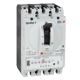Выключатель автоматический с блоком защиты от токов утечки OptiMat T125S-RCA ETA 63A 4P КЭАЗ 357104