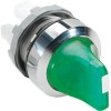 Переключатель M3SS3-21G (короткая ручка) зел. 3-х поз. с подсветкой (только корпус) с возвратом в ср
