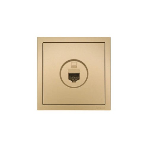 Розетка компьютерная 1-мест. СП ZIMA IP20 зол. LEZARD 704-3688-139
