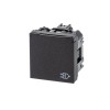 Розетка 1-м СП 2мод. Zenit 16А IP21 250В с заземл. Schuko защ. шторки с крышкой механизм антрацит AB