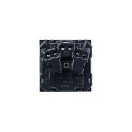 Розетка 1-м СП 2мод. Zenit 16А IP21 250В с заземл. Schuko защ. шторки с крышкой механизм антрацит AB