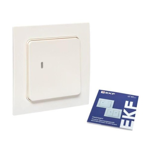 Выключатель 1-кл. Стокгольм Умный бел. Zigbee Connect EKF RCV-ST1-WD-ZB