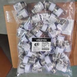 Переходник с цоколя V03-PА-E27 E14 E27 на E14 пласт. 220В 4А Volsten 12233