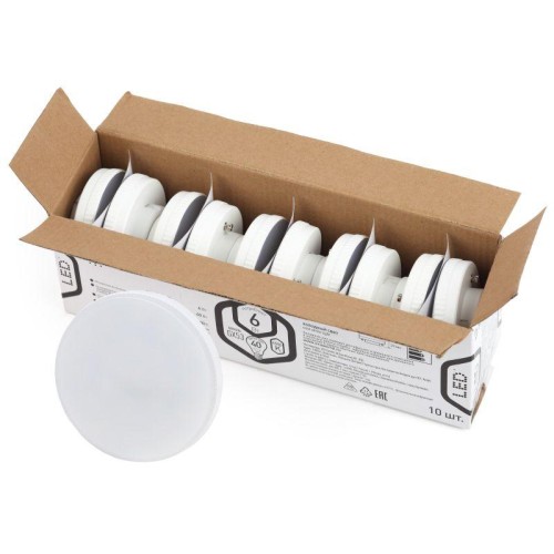 Лампа светодиодная RED LINE LED GX-6W-865-GX53 R (10-PACK) GX53 6Вт таблетка холод. бел. Эра Б004533
