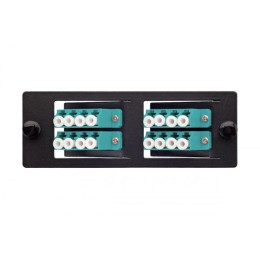 Планка Q-SLOT с 4 адаптерамик В.Адро LC OM3 наклонные Eurolan 38M-30-4L-03-04BL