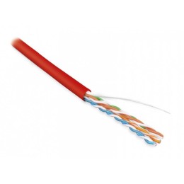 Кабель витая пара U/UTP кат.5E 4 пары 24 AWG ОЖ solid LSZH нг(С)-HF UUTP4-C5E-S24-IN-LSZH-RD-305 кра