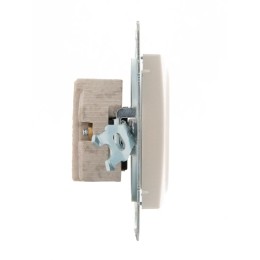 Розетка 1-м СП Karina 16А IP20 без заземл. керамика механизм жемчуж./бел. перламутр. LEZARD 707-3088