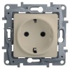 Розетка 1-м СП Etika 16А IP31 250В 2P+E с заземл. защ. шторки немецк. стандарт винтов. клеммы механи