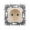 Розетка 1-м СП Etika 16А IP31 250В 2P+E с заземл. защ. шторки немецк. стандарт винтов. клеммы механи