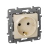 Розетка 1-м СП Etika 16А IP31 250В 2P+E с заземл. защ. шторки немецк. стандарт винтов. клеммы механи