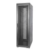 Шкаф Rackcenter D9000 42U 600х1000 передняя дверь перф. 1-ств. задняя дверь перф. 2-ств. черн. Eurol