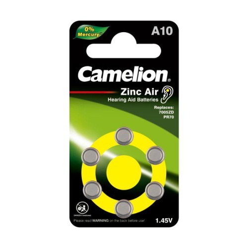 Элемент питания ZA10 Mercury Free A10-BP6 (0%Hg) 1.4В 90мА.ч для слуховых аппаратов BL-6 (блист.6шт)