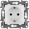 Розетка 1-м СП Etika 16А IP20 250В 2P+E с заземл. немецк. стандарт винтов. клеммы механизм бел. Leg