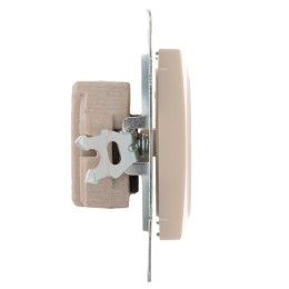 Розетка 1-м СП Karina 16А IP20 без заземл. керамика механизм крем. LEZARD 707-0388-121