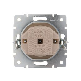 Розетка 1-м СП Karina 16А IP20 без заземл. керамика механизм крем. LEZARD 707-0388-121