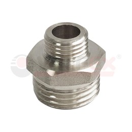 Ниппель никелированный переходной НР 1/2дюйм-НР 3/8дюйм (400/10) VALFEX VF.580.N.012.038