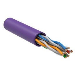 Кабель витая пара U/UTP кат.6 4х2х23AWG solid LSZH фиолет. (уп.305м) ITK LC1-C604-126