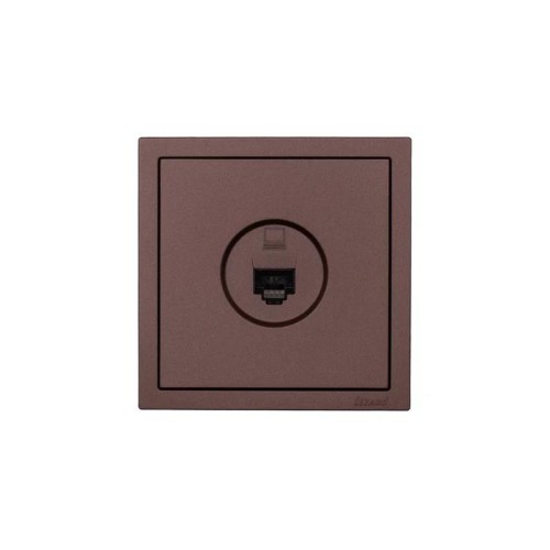 Розетка компьютерная 1-мест. СП ZIMA IP20 шоколад LEZARD 704-7388-139