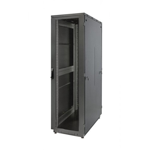 Шкаф Racknet S3000 42U 600х800 передняя дверь перф. 1-ств. задняя дверь перф. 1-ств. черн. Eurolan 6