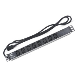 Блок розеток 8-м PDU-8I-2IEC 10А IEC 320 C13 для 19дюйм шкафов горизонт. без выкл. шнур 2м вилка IEC