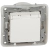 Розетка 1-м СП Etika 16А IP44 250В 2P+E с заземл. защ. шторки с крышкой немецк. стандарт безвинтов.