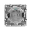Розетка 1-м СП Etika 16А IP44 250В 2P+E с заземл. защ. шторки с крышкой немецк. стандарт безвинтов.