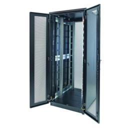 Шкаф Racknet S3000 47U 800х800 передняя дверь перф. 2-ств. задняя дверь перф. 2-ств. черн. Eurolan 6