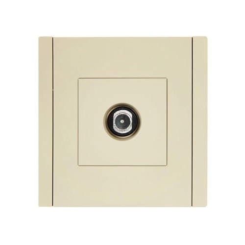 Розетка TV проходная FORTE&PIANO FP429 ваниль IEK FP-A10-P-K10