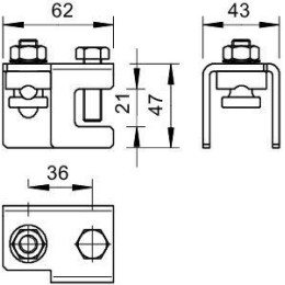 Держатель проволоки d8-10мм для листа 4-20мм 5010 20 FT OBO 5304520