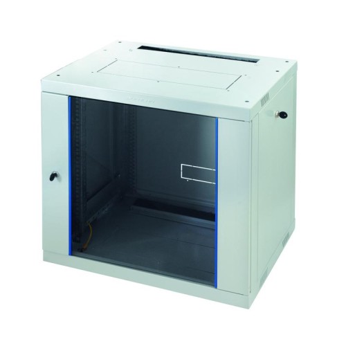 Шкаф настенный Racknet F30 15U 600х600 передняя дверь метал. светл./сер. Eurolan 60W-15-66-30GY