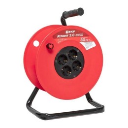 Удлинитель на катушке 4х30м без заземл. 6А IP20 Атлант 2.0 1.3кВт ПВС 2х0.75 PROxima EKF UKA02-06-27