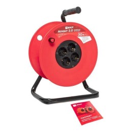 Удлинитель на катушке 4х30м без заземл. 6А IP20 Атлант 2.0 1.3кВт ПВС 2х0.75 PROxima EKF UKA02-06-27