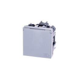 Розетка 1-м СП 2мод. Zenit 16А IP21 250В с заземл. Schuko защ. шторки с крышкой механизм серебр. ABB