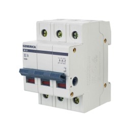 Выключатель нагрузки (мини-рубильник) 3п 32А ВН-32 GENERICA MNV15-3-032