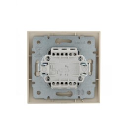 Выключатель 2-кл. СП Deriy 10А с подсветкой крем. LEZARD 702-0303-112