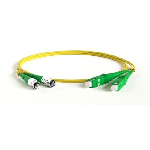 Патч-корд FC-D2-9-FC/AR-SC/AR-H-3M-LSZH-YL волоконно-оптический (шнур) SM 9/125 (OS2) SC/APC-FC/APC