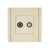Розетка 2-м TV+SAT FORTE&PIANO FP438 ваниль IEK FP-AF20-O-K10