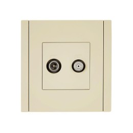 Розетка 2-м TV+SAT FORTE&PIANO FP438 ваниль IEK FP-AF20-O-K10